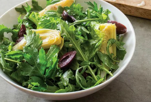 Artichoke Salad With Olives and Rocket