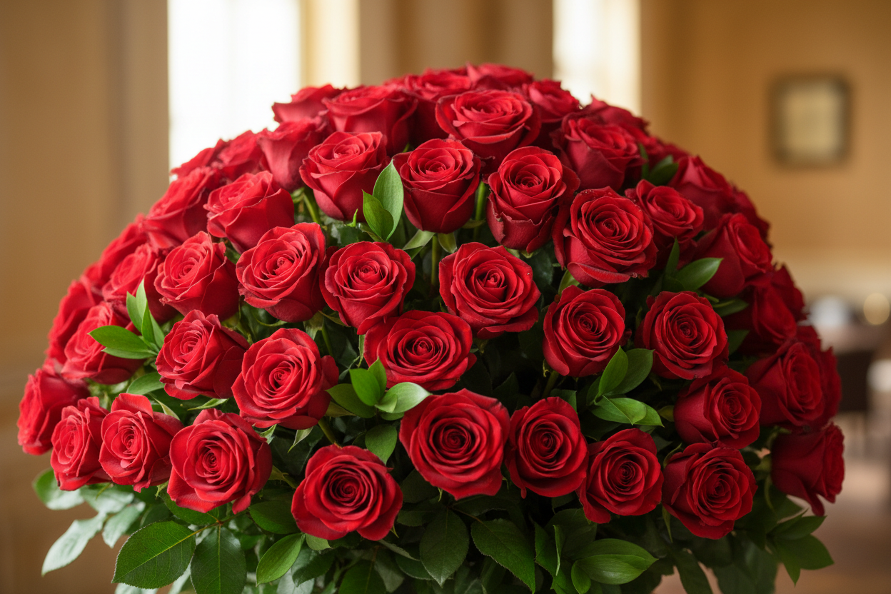 could it be lots of red roses instead