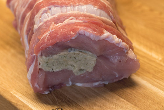 £15 Deposit- Stuffed Turkey Breast Wrapped In Smoked Bacon
